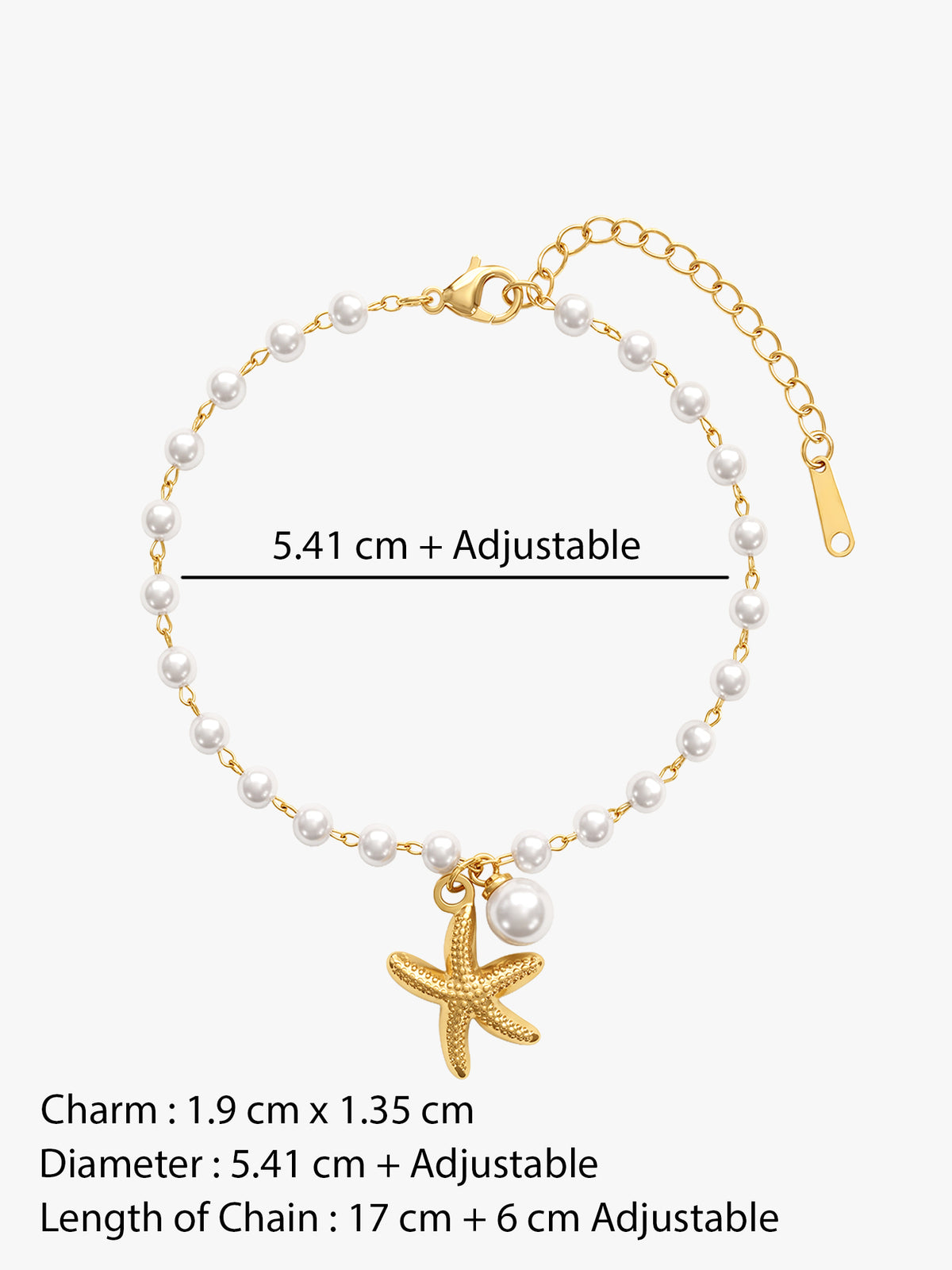 IXIA by GIVA Starfish Wish Gold Plated Bracelet