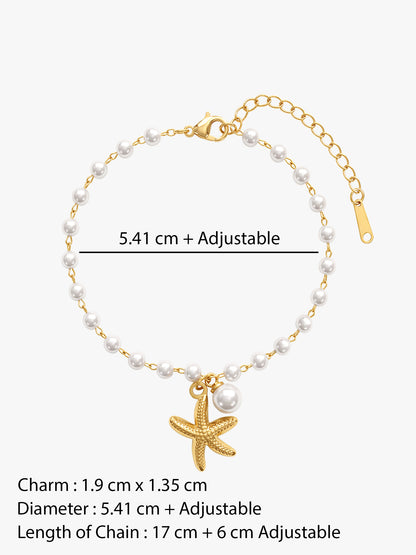 IXIA by GIVA Starfish Wish Gold Plated Bracelet