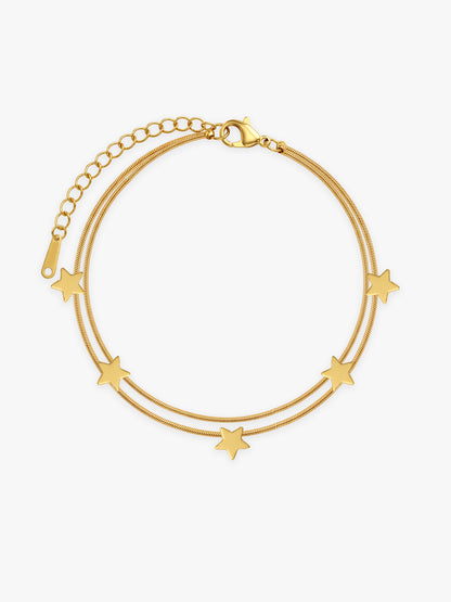 IXIA by GIVA Starry Orbit Gold Plated Bracelet