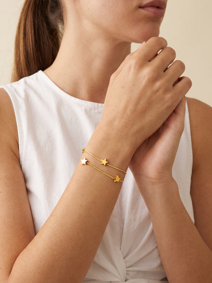 IXIA by GIVA Starry Orbit Gold Plated Bracelet