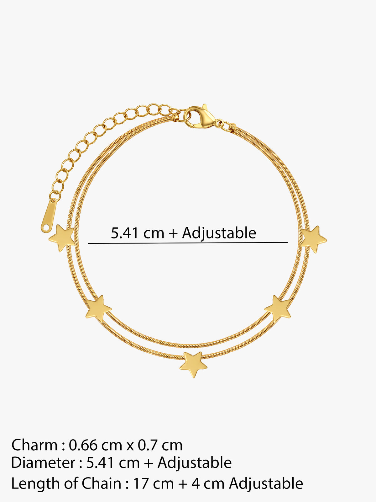 IXIA by GIVA Starry Orbit Gold Plated Bracelet