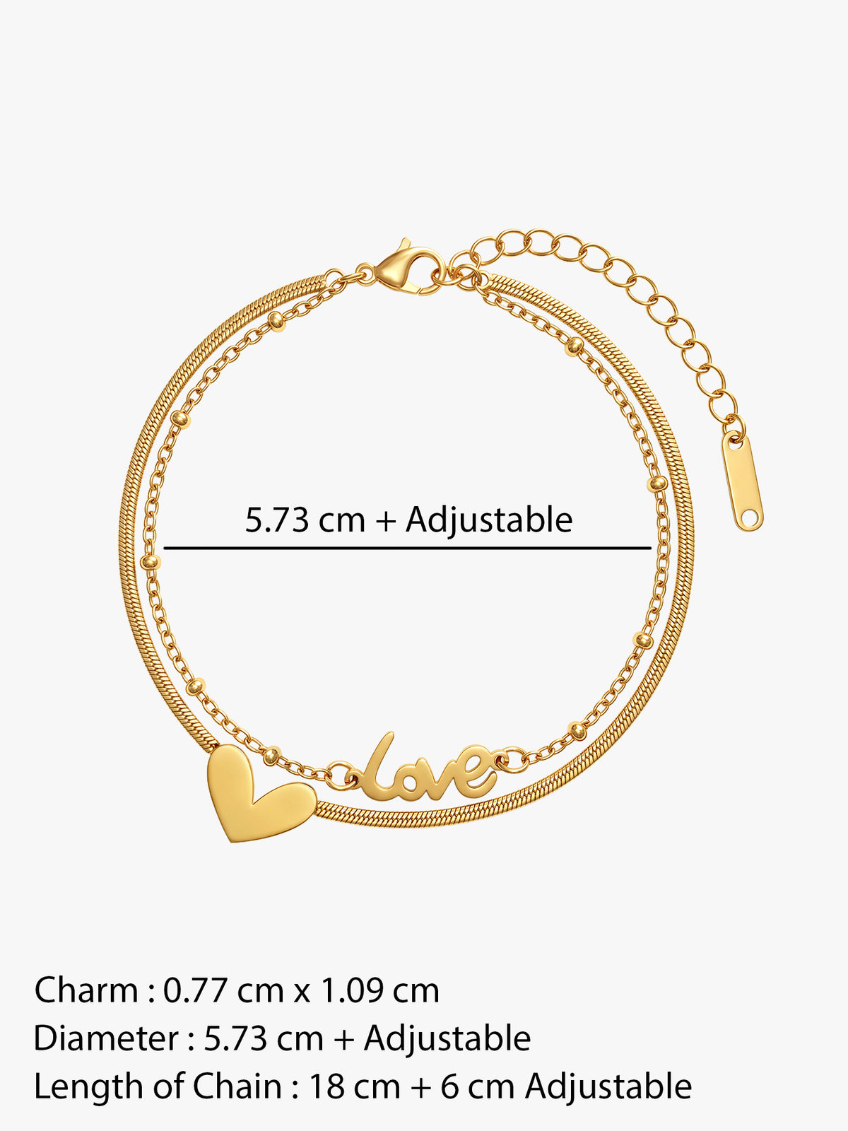 IXIA by GIVA Sweetheart Deal Gold Plated Bracelet