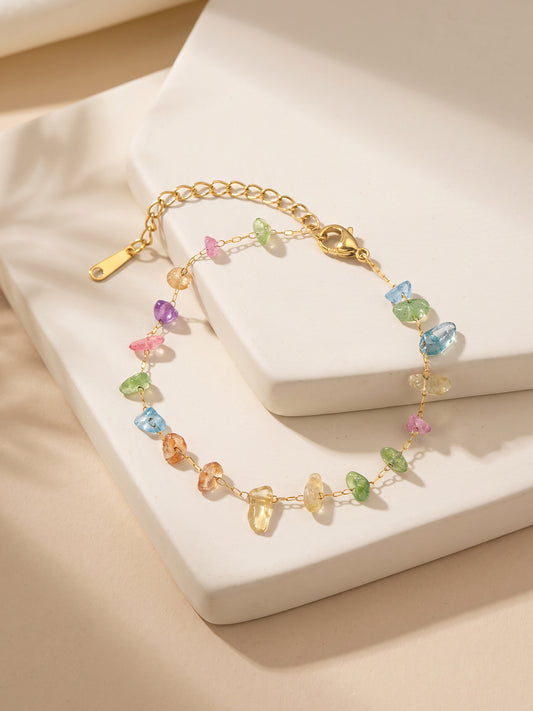 IXIA by GIVA Rainbow Roulette Gold Plated Bracelet