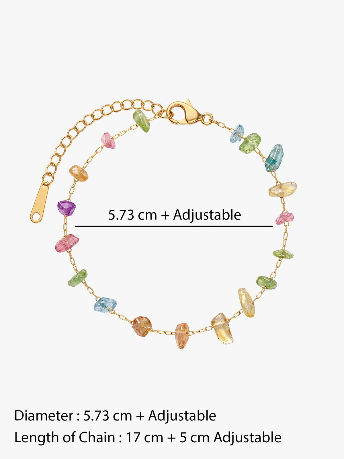 IXIA by GIVA Rainbow Roulette Gold Plated Bracelet