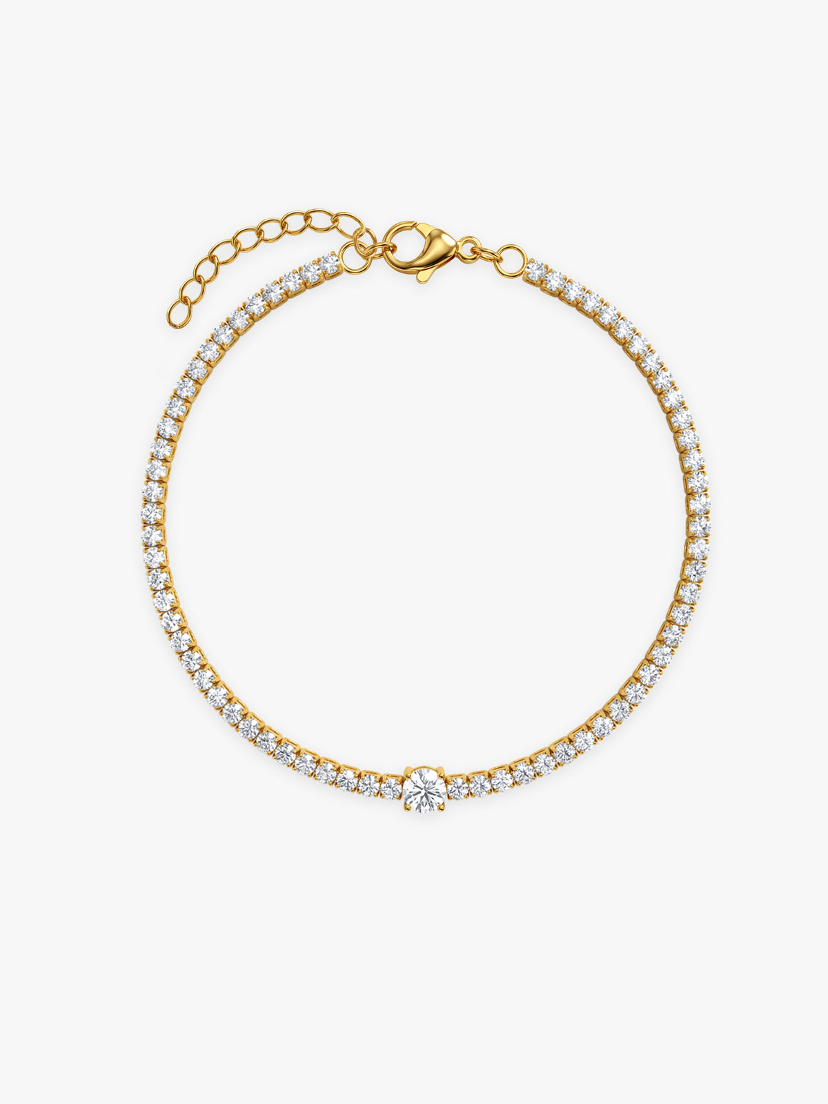 IXIA by GIVA Made Precious Gold Plated Tennis Bracelet