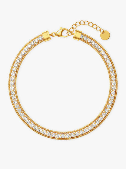 Crystal Stack Gold Plated Bracelet