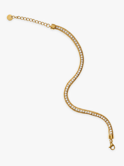 IXIA by GIVA Crystal Stack Gold Plated Bracelet