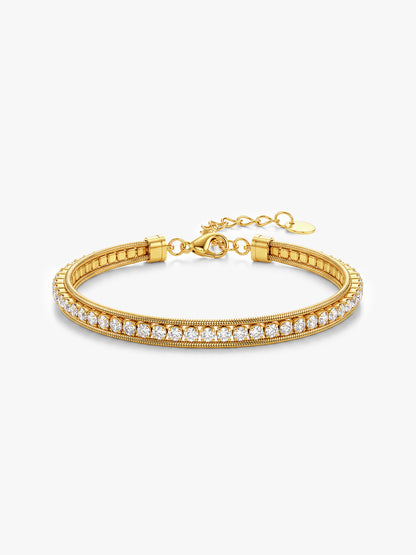 Crystal Stack Gold Plated Bracelet