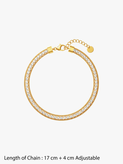 Crystal Stack Gold Plated Bracelet
