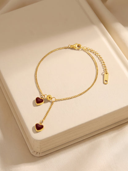 IXIA by GIVA Heartdropper Gold Plated Bracelet