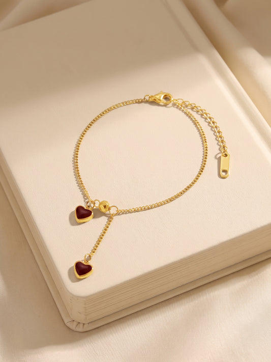IXIA by GIVA Heartdropper Gold Plated Bracelet