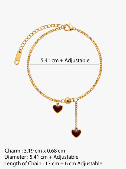 IXIA by GIVA Heartdropper Gold Plated Bracelet