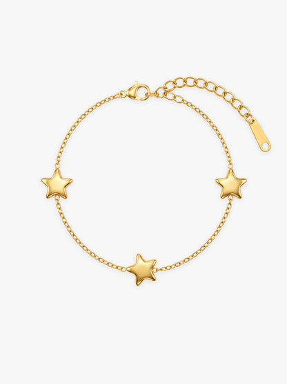 IXIA by GIVA Star Triplets Gold Plated Bracelet