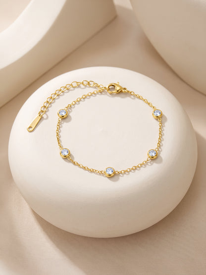 IXIA by GIVA Sparkling Notes Gold Plated Bracelet
