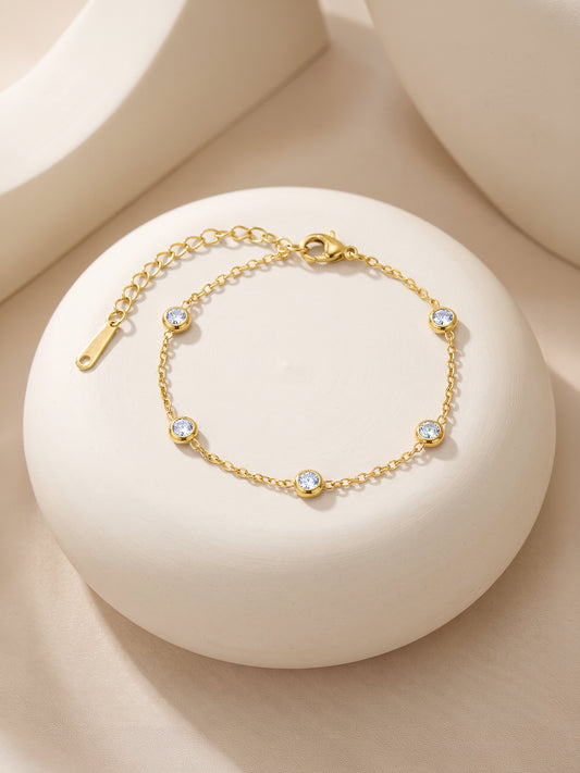 IXIA by GIVA Sparkling Notes Gold Plated Bracelet