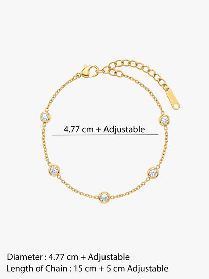 IXIA by GIVA Sparkling Notes Gold Plated Bracelet