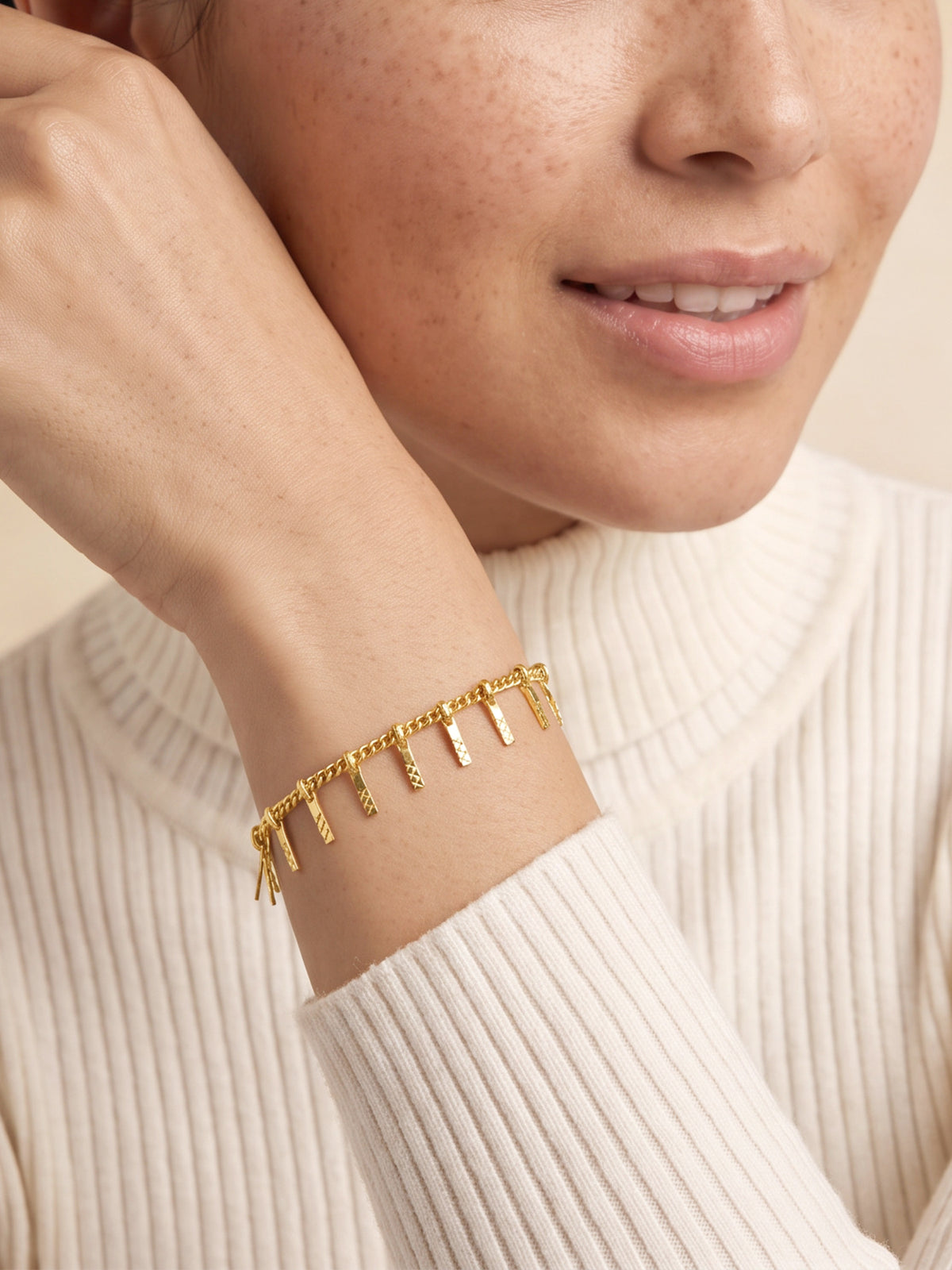 IXIA by GIVA Spike Appeal Gold Plated Bracelet