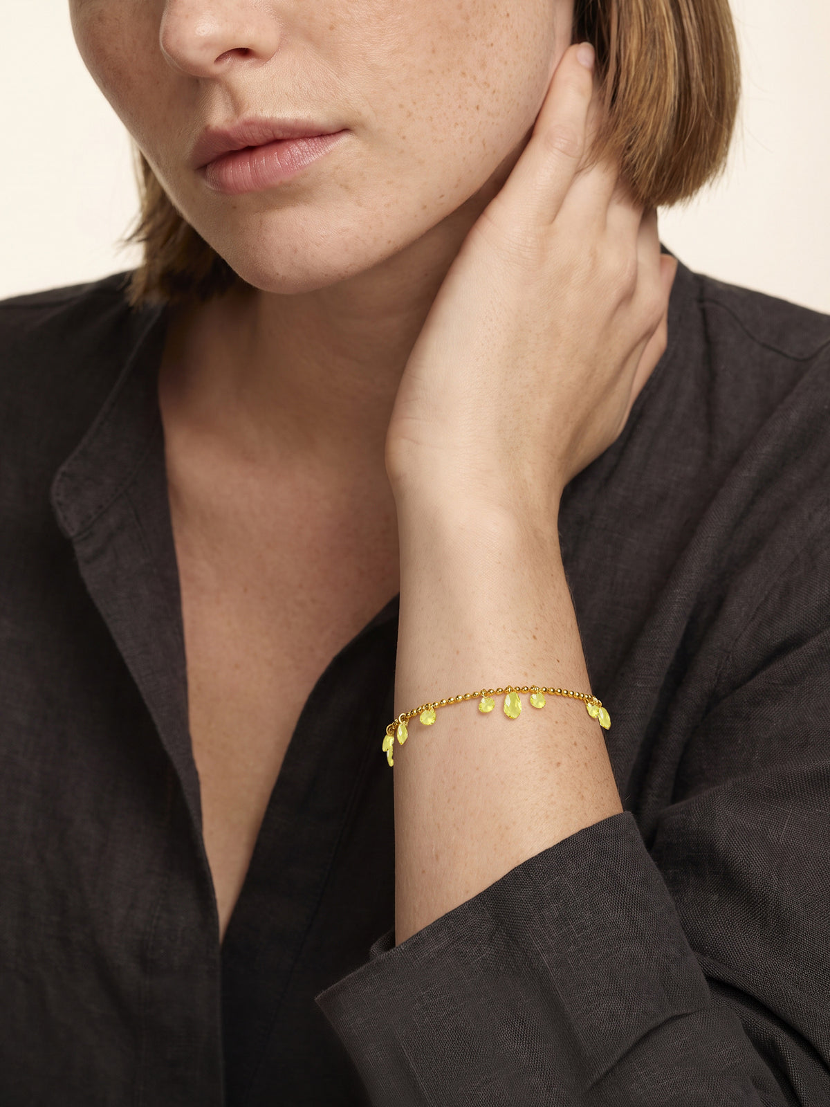 IXIA by GIVA Trio Glow Gold Plated Bracelet