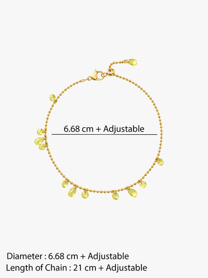 IXIA by GIVA Trio Glow Gold Plated Bracelet