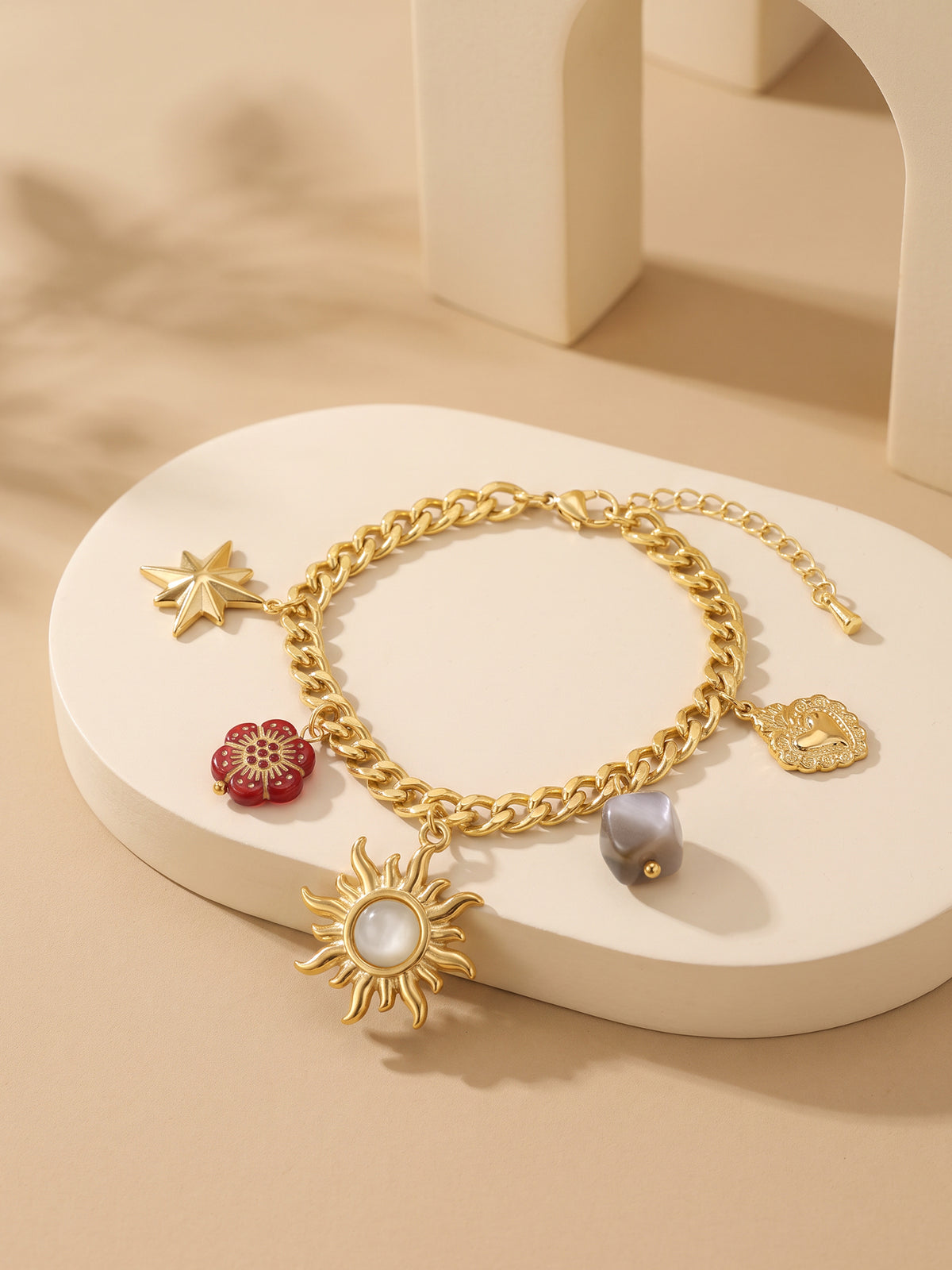 IXIA by GIVA Sunshine Club Gold Plated Bracelet