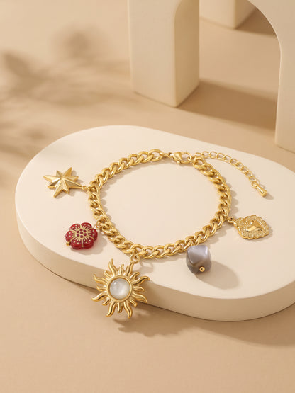 IXIA by GIVA Sunshine Club Gold Plated Bracelet