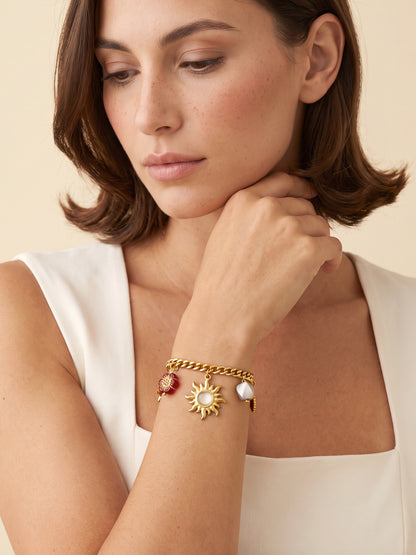 IXIA by GIVA Sunshine Club Gold Plated Bracelet