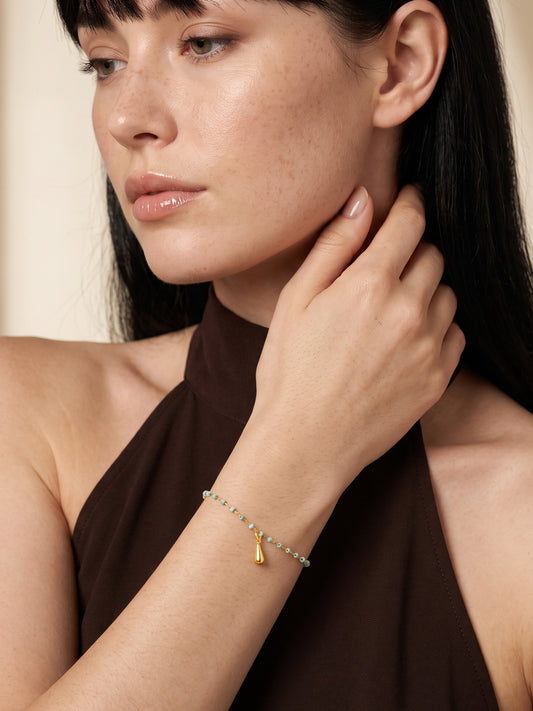 IXIA by GIVA Bead Me Up Gold Plated Bracelet