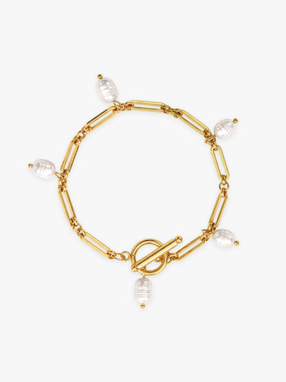 IXIA BY GIVA Charming Pearlsonality Gold Plated Bracelet