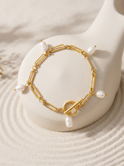 IXIA BY GIVA Charming Pearlsonality Gold Plated Bracelet