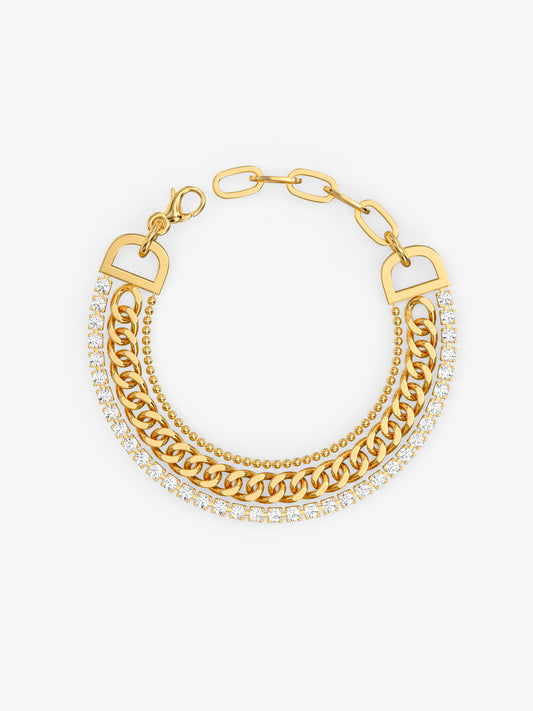 Switch Stack Dual Tone Bracelet