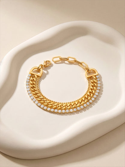 Switch Stack Dual Tone Bracelet
