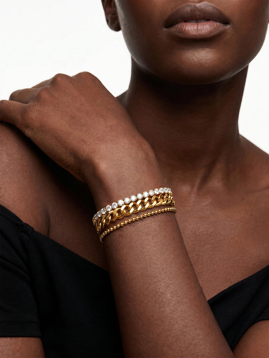 OnnMe by GIVA Switch Stack Dual Tone Bracelet