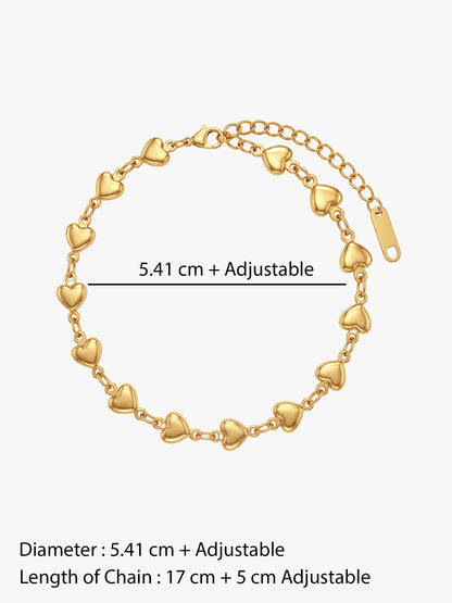 IXIA by GIVA Love Relay Gold Plated Bracelet