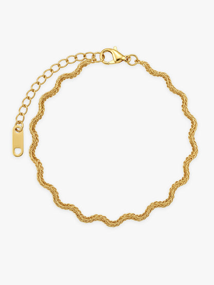 IXIA by GIVA Wave Maker Gold Plated Bracelet
