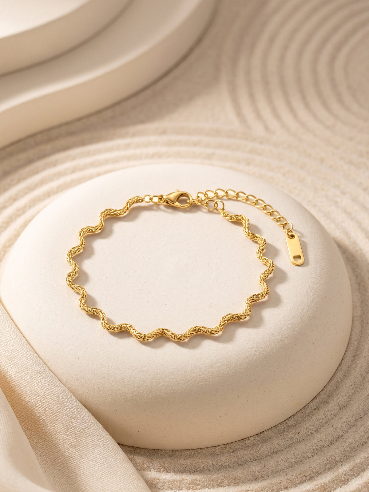 IXIA by GIVA Wave Maker Gold Plated Bracelet