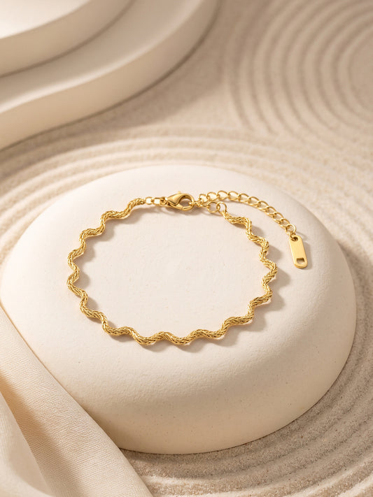 IXIA by GIVA Wave Maker Gold Plated Bracelet