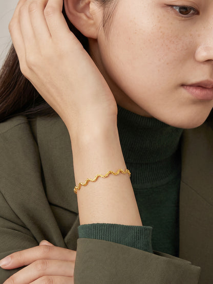 IXIA by GIVA Wave Maker Gold Plated Bracelet
