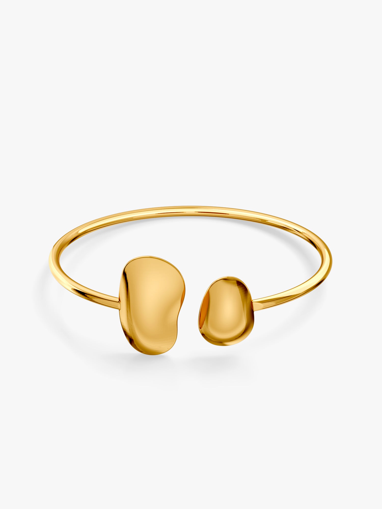 Off End Gold Plated Cuff Bracelet