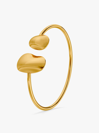Off End Gold Plated Cuff Bracelet