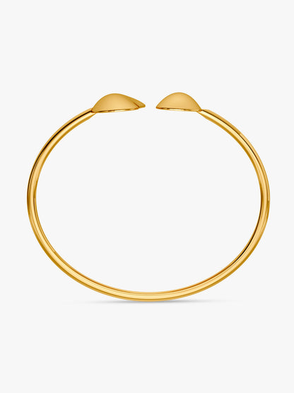 Off End Gold Plated Cuff Bracelet