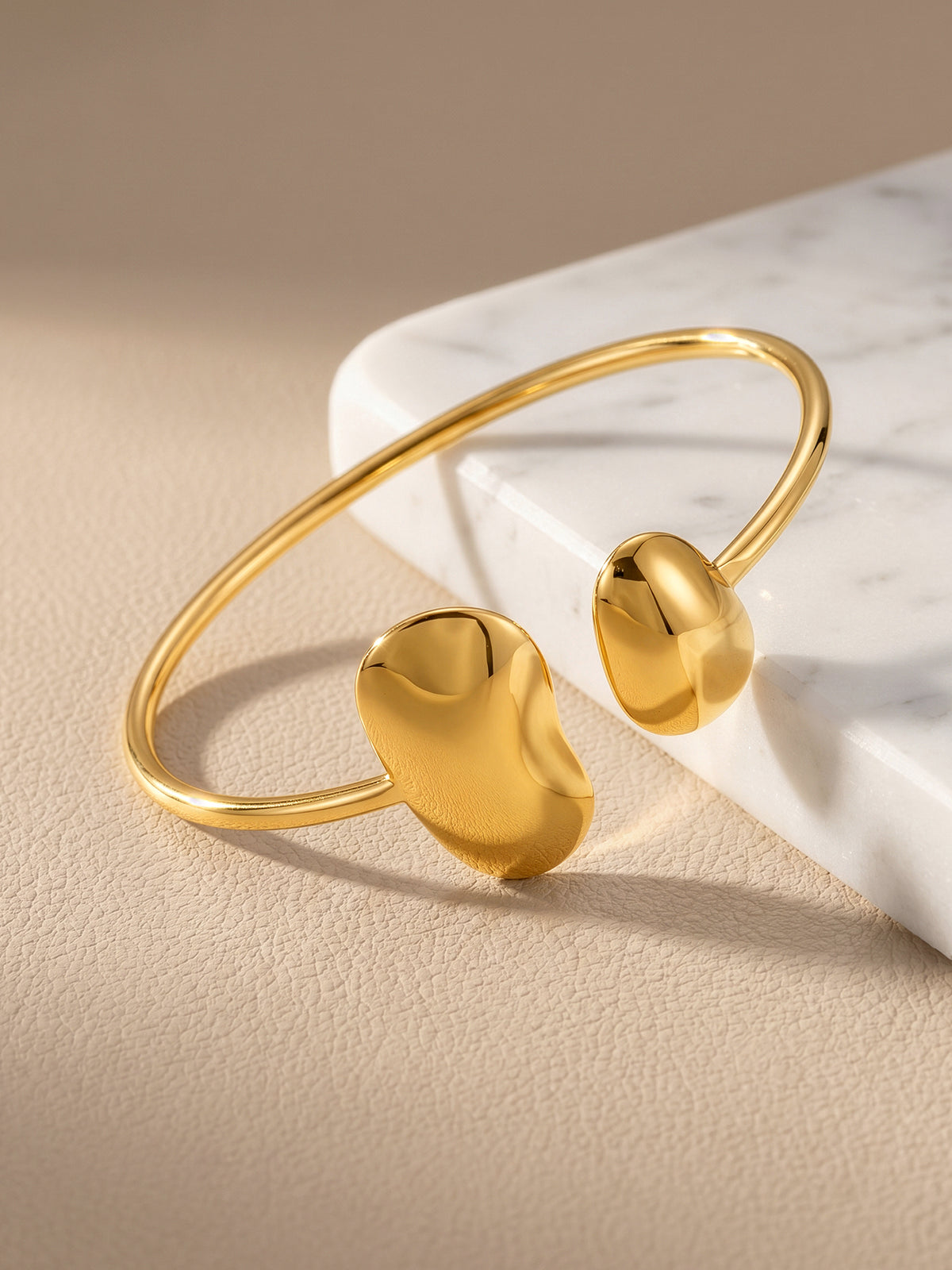 IXIA by GIVA Off End Gold Plated Cuff Bracelet