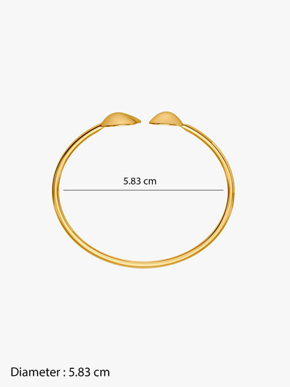 OnnMe by GIVA Off End Gold Plated Cuff Bracelet