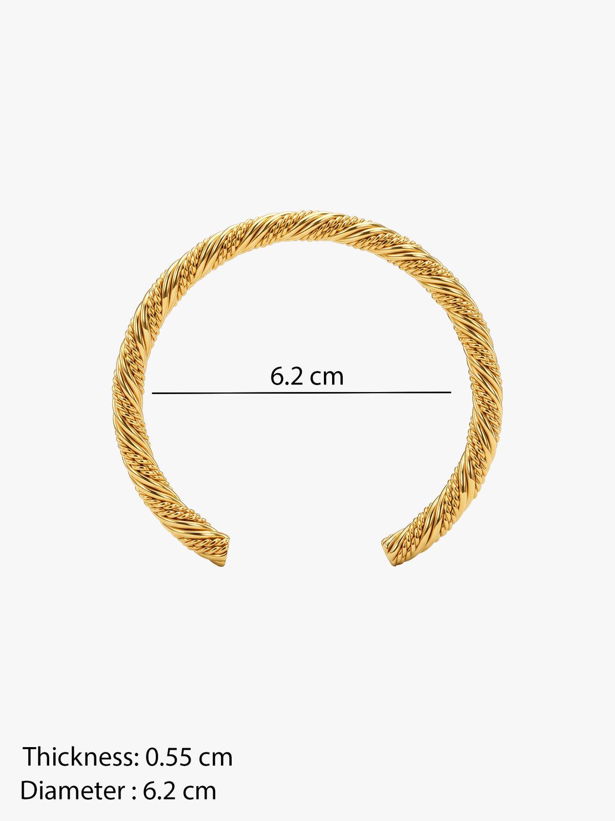 IXIA BY GIVA Twisted Games Gold Plated Cuff Bracelet