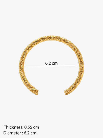 IXIA BY GIVA Twisted Games Gold Plated Cuff Bracelet