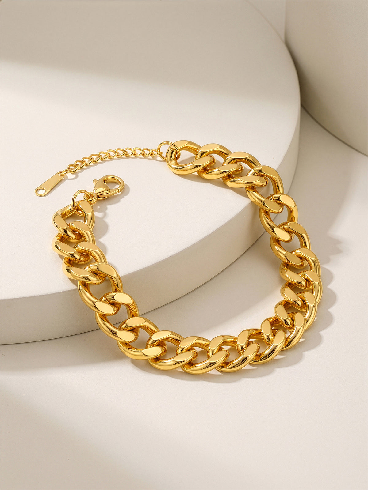 IXIA by GIVA Bold Gauge Gold Plated Bracelet