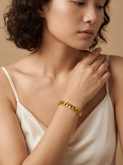 Bold Gauge Gold Plated Bracelet