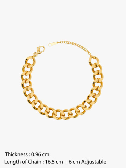 Bold Gauge Gold Plated Bracelet