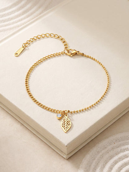 IXIA by GIVA Leafology Gold Plated Bracelet