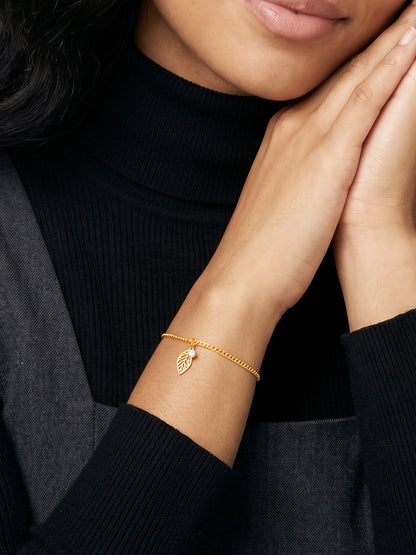 IXIA by GIVA Leafology Gold Plated Bracelet