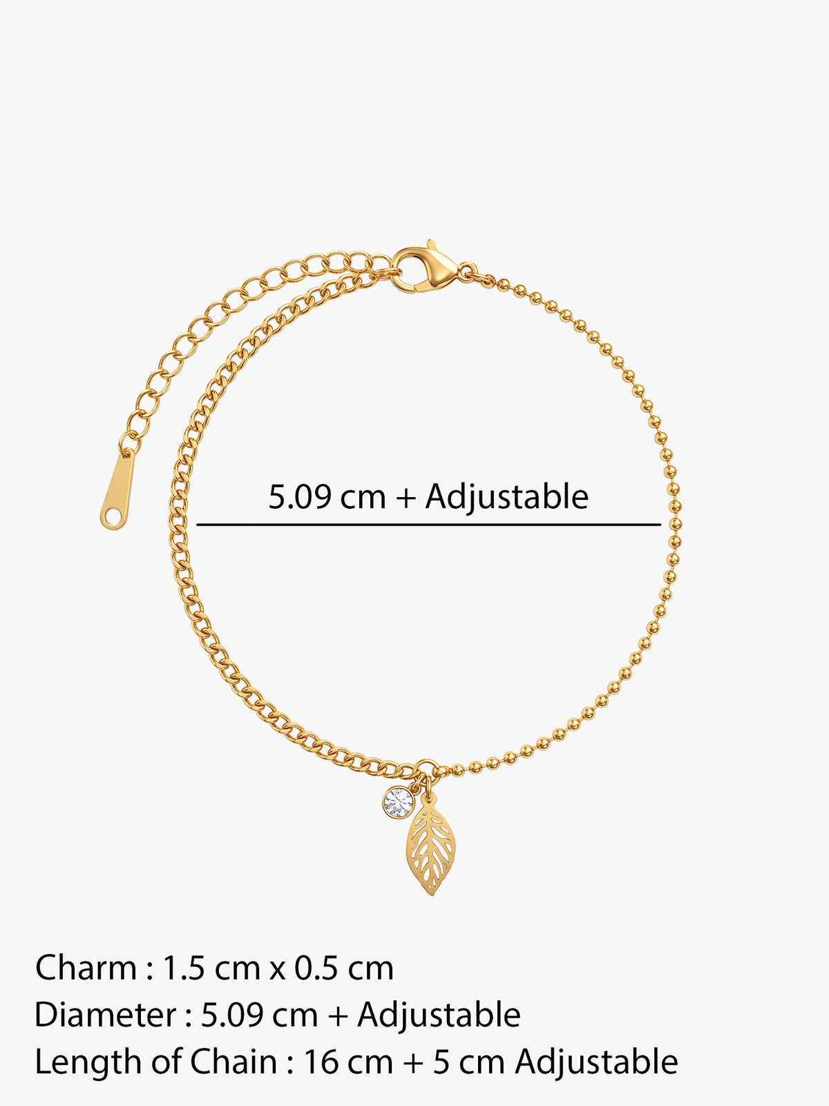 IXIA by GIVA Leafology Gold Plated Bracelet